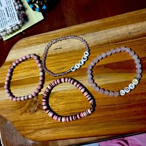Pink/Tan bracelet stack ⭐️